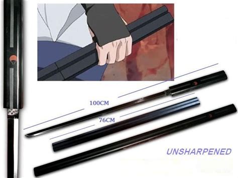 S1607 Anime Naruto Sasuke Kusanagi Sword Black Strip On Matte Black