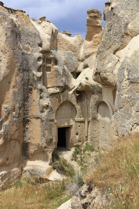 Cappadocia Cave Houses Carved Into The Rocks Stock Photo