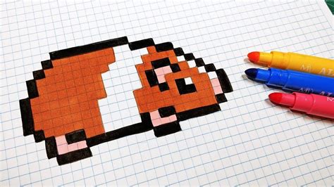 Voici les modèles et grilles pour dessiner facilement un panda en pixel art. Pixel Art Hecho a mano - Cómo dibujar una Cobaya | Dibujos ...