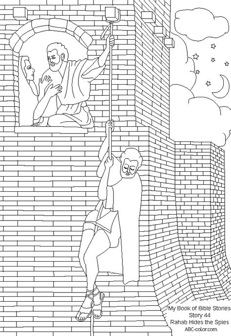 Rahab And The Spies Coloring Page Coloring Home