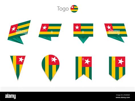 Collection De Drapeaux Nationaux Du Togo Huit Versions De Drapeaux