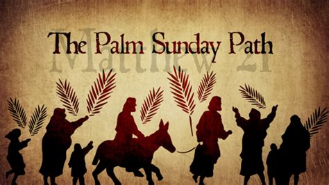 Church Powerpoint Template Palm Sunday Path