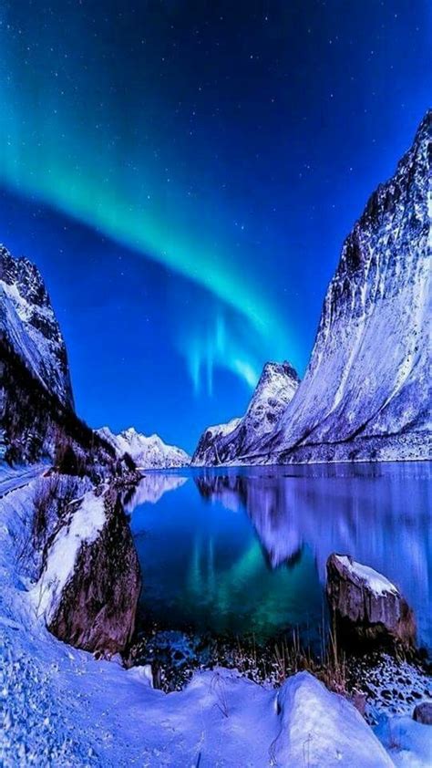 Love This Very Beautiful Blue Picture Aurora Boreal
