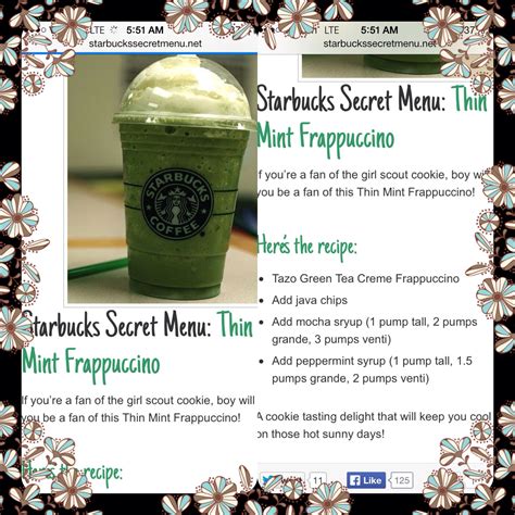 Green Tea Frappuccino Recipe Starbucks Secret Menu Grover Montoya