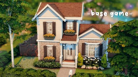 Base Game Only House Speed Build The Sims 4 Youtube