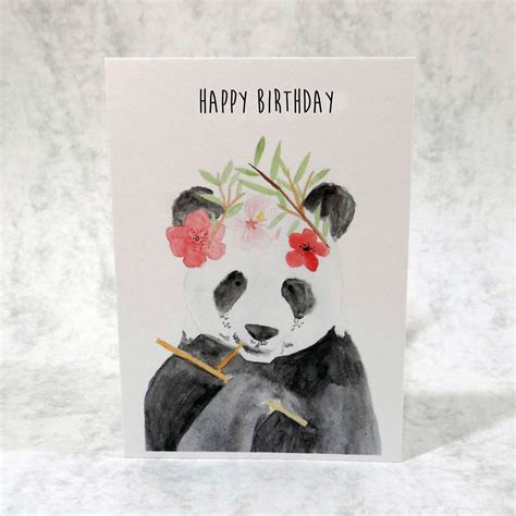 Panda Birthday Card Pippa And Paper
