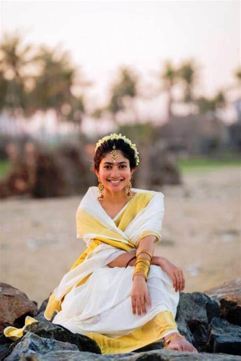 Happy vishu 2019 wishes images, quotes, status, wallpaper, messages: Sai Pallavi Images In White Saree For Vishu Festival