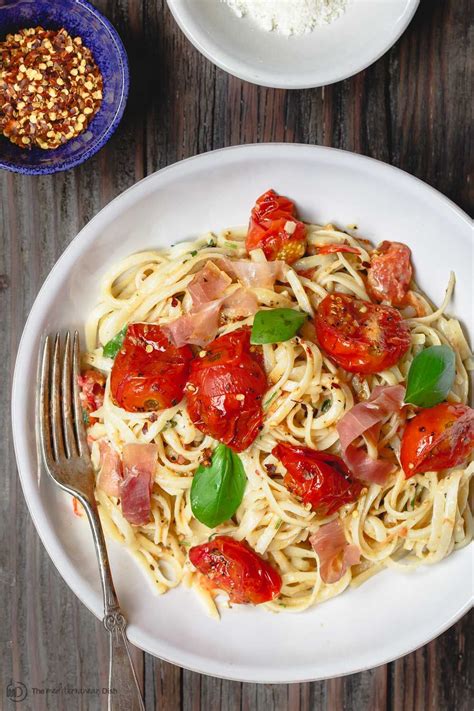 Carbonara Recipe With Roasted Tomatoes The Mediterranean Dish A