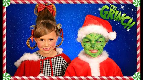 The Grinch And Cindy Lou Who Christmas Makeup Hair And