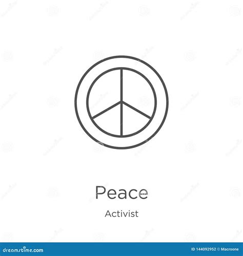 peace icon vector from activist collection thin line peace outline icon vector illustration