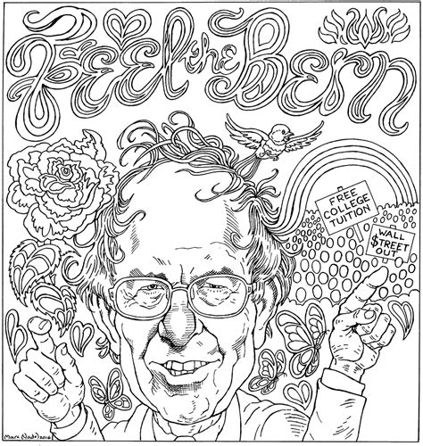 Feel The Bern An Adult Coloring Contest Politics Seven Days