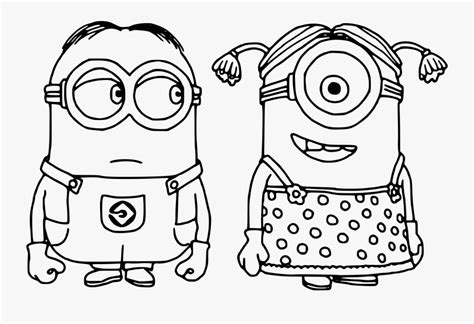 Coloring pages for girls… template.net. Transparent Girl Minion Png - Minions Coloring Pages ...