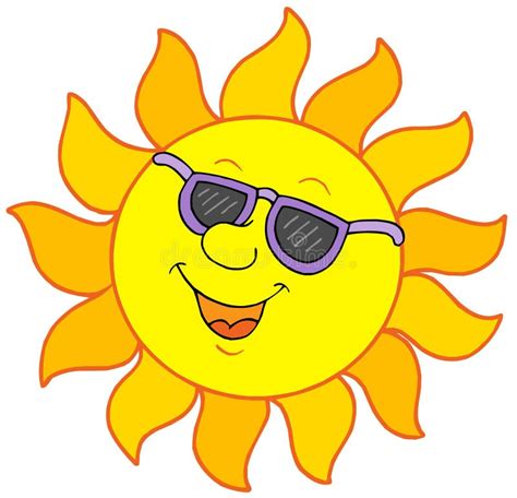 Sun Con Las Gafas De Sol Ilustración Del Vector Ilustración De Vectores 7819762