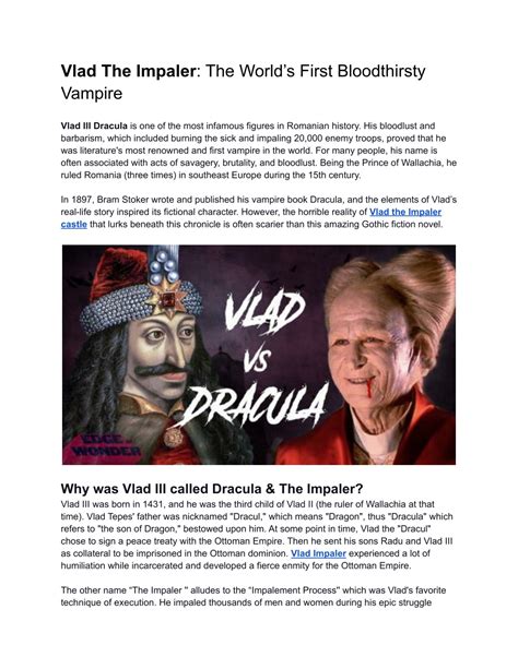 Ppt Vlad The Impaler The Worlds First Bloodthirsty Vampire