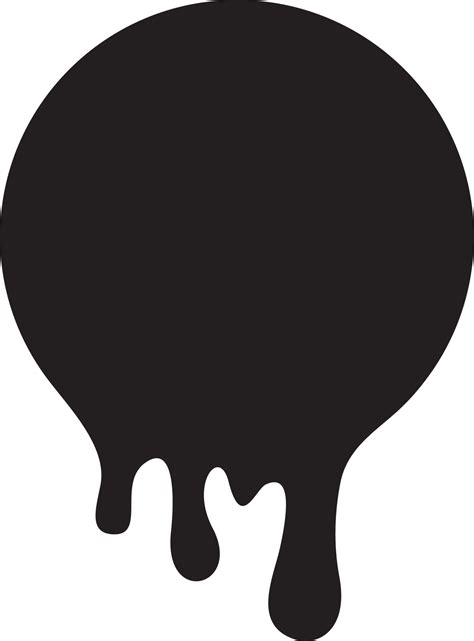Dripping Circle In Black Vector Art At Vecteezy