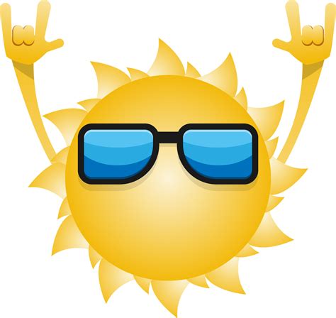 Download Caring Drawing Transparent Background Sun Wearing Sunglasses