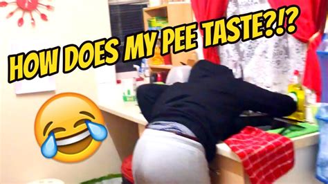 Drinking My Pee Prank Throw Up Alert Youtube