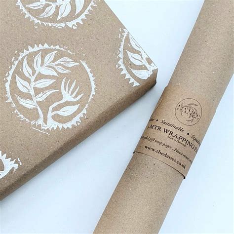 100 Recycled Matt Brown Kraft Wrapping Paper By The Danes