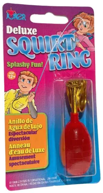 DELUXE SQUIRTING RING Joke Prank Gag Gift Squirts Spray Shoots Water