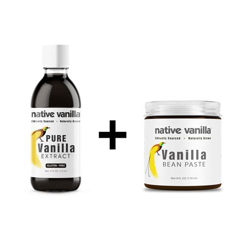 Vanilla Bean Paste And Pure Vanilla Extract Combo Pack Native Vanilla