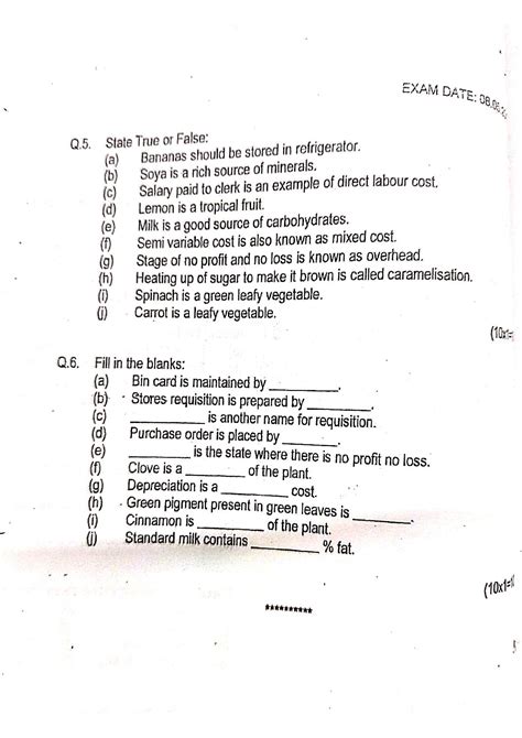 Ihm Diploma Food Production All Subjects Question Papers Ihm Notes