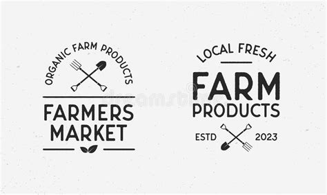 Farmers Market Logo Set Stock Vector Illustration Of Classic 249157231