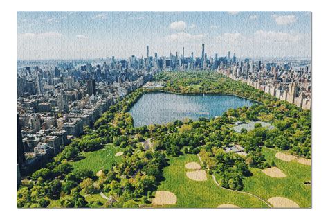 Manhattan New York Aerial View Of Central Park Surrounded By