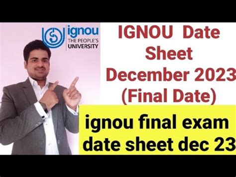 Ignou Date Sheet Dec I Ignou Exam December I Ignou Exam Final