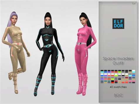 Elfdor Space Invaders Outfits Sims 4 Downloads