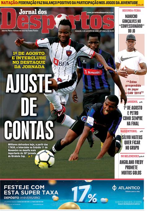 São desportos ou atividades praticados na neve ou no gelo. Capa - Jornal dos Desportos de 2018-08-04