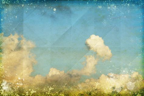 Sky And Cloud On Old Grunge Paper Photograph By Setsiri Silapasuwanchai