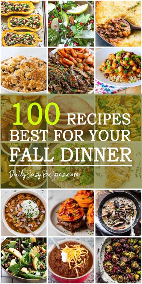 100 Recipes Best For Your Fall Dinner With Images Recipes Fall