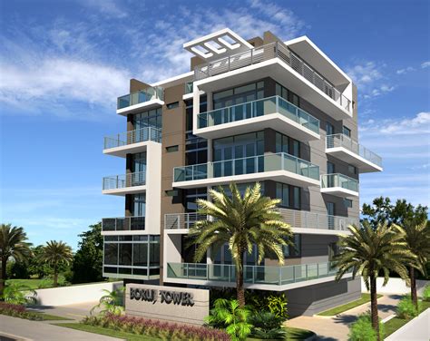 Four Storey Residential Building Design Modern House