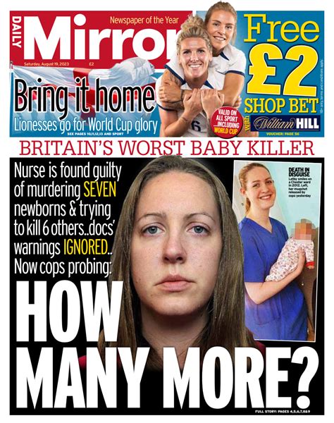 Daily Mirror Front Page Th Of August Tomorrow S Papers Today