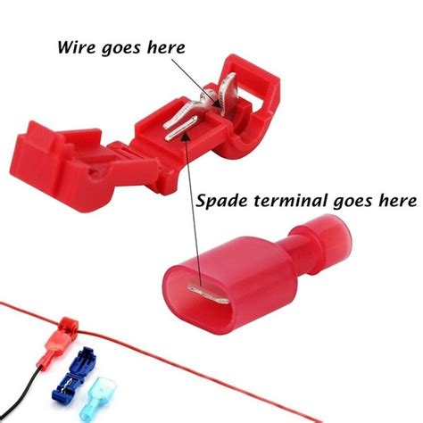 120pcs Assorted T Tap Quick Splice Connector Wire Spade Crimp Terminal
