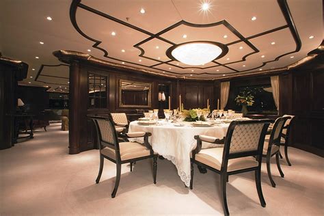 Formal Dining Area Aboard Superyacht Eleni — Yacht Charter And Superyacht