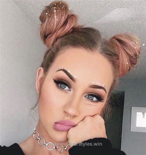 Cute Hairstyle With Space Bun Try This On Summer Haircuts And