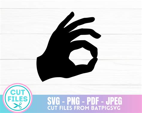 Okay Svg Sign Language Hand Svg Ok Digital Download Etsy