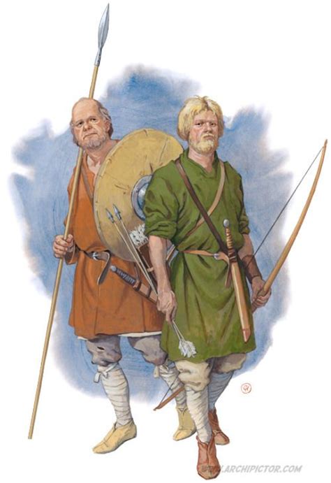 Two Saxon Warriors Realistic Portrayal Of The Sort Of Warrior Farmers