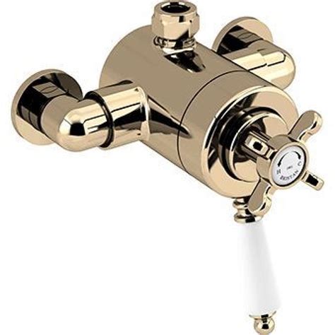 Bristan Thermostatic Exposed Dual Control Shower Valve Gold