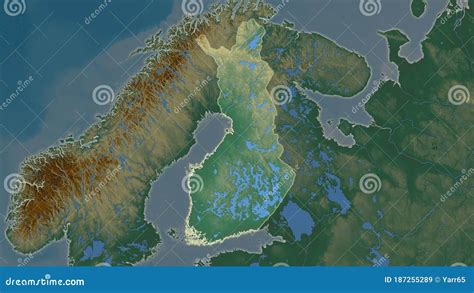 Finland Relief Composition Stock Illustration Illustration Of