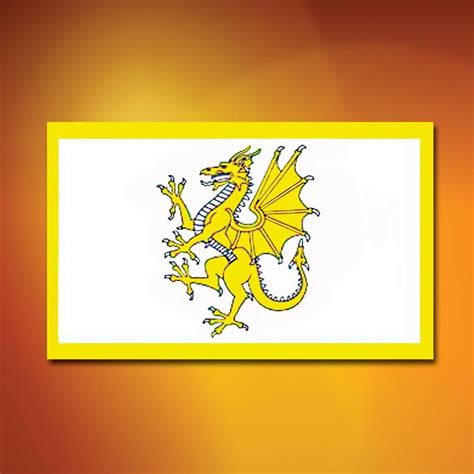 Golden Welsh Dragon Flag