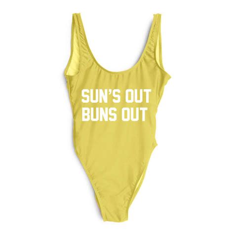 Suns Out Buns Out Swimsuit Bachelorette Swimsuit One Etsy
