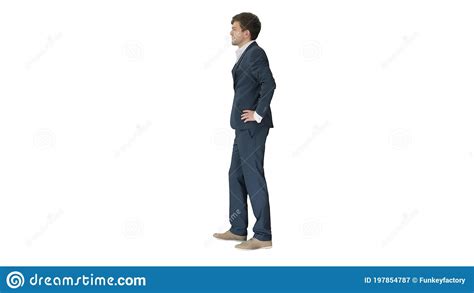 Handsome Young Businessman Standing Arms Crossed Smiling Confid Stock