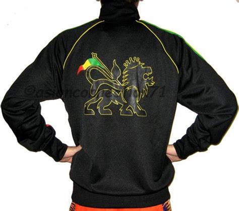 conquering lion of judah retro reggae track jacket m