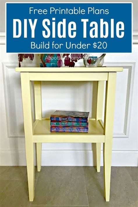 Diy Side Table Plans With A Shelf Easy 20 Build Diy Side Table