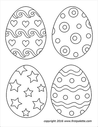 Free Printable Easter Eggs Printable Templates