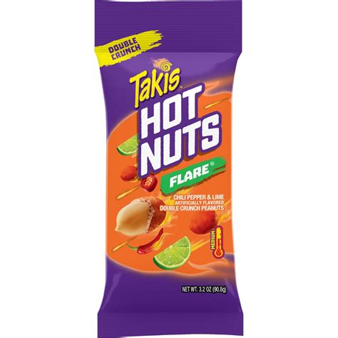 Takis Hot Nuts Flare Chili Pepper And Lime Double Crunch Peanuts 908g
