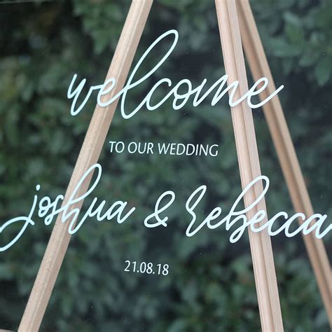 Personalised Acrylic Wedding Welcome Sign By Fira Studio ...