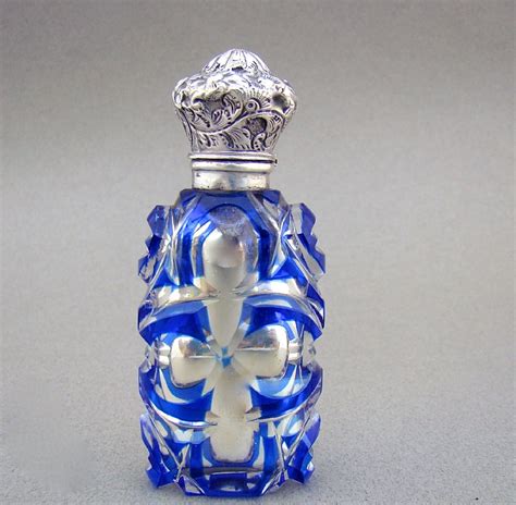 very rare victorian bohemian and mercury glass scent bottle circa 1870 512124 sellingantiques